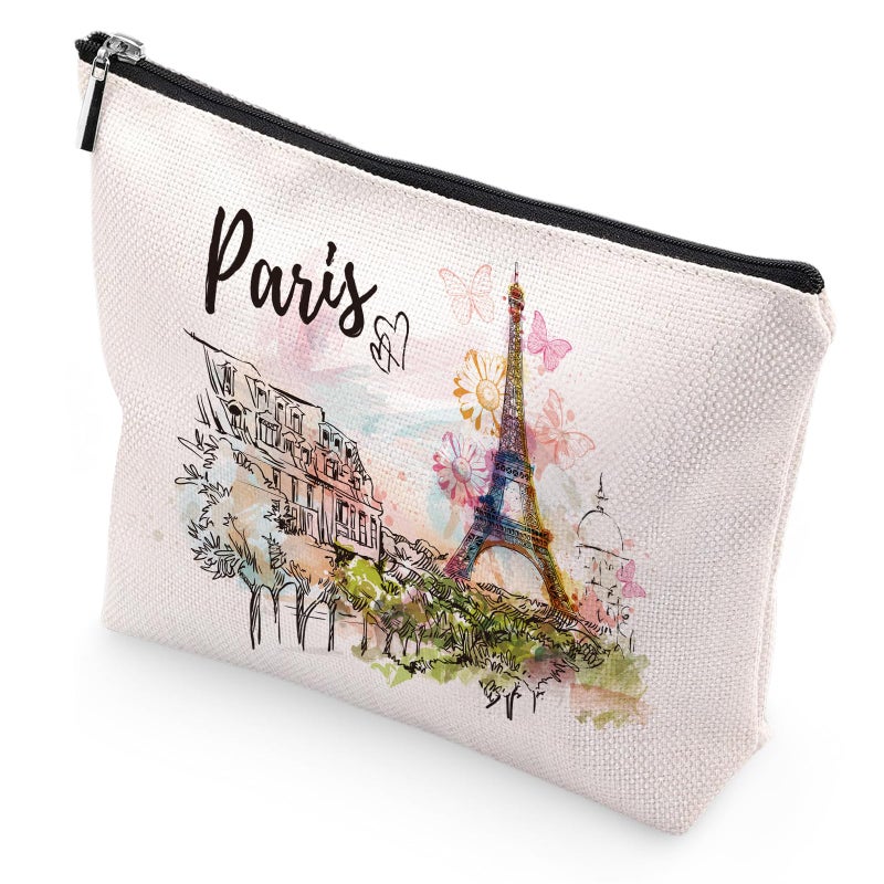 Sitsink Paris Souvenirs Travel Essentials - Eiffel Tower Paris Souvenirs from France  Paris Gifts for Women Small Cosmetic Bag for Purse  Paris Travel Must Haves Small Makeup Bag Gifts for Girls - Image 2
